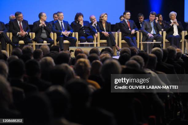 Michel Mercier, ministre de L'Espace Rural et de l'Aménagement du Territoire, le ministre de la Culture Frédéric Mitterrand, le ministre de...