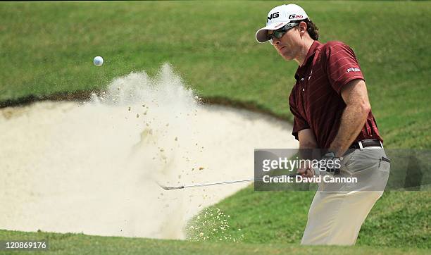 Marty Jertson hits a shot during the first round of the 93rd PGA Championship at the Atlanta Athletic Club on August 11, 2011 in Johns Creek, Georgia.