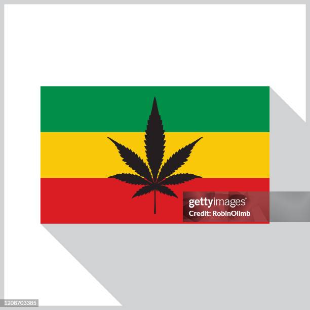 rastafarian marihuana grau schatten-ikone - rastafari stock-grafiken, -clipart, -cartoons und -symbole