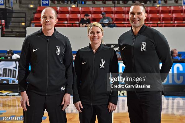 Jenna Rafferty Referees, Matt Rafferty, Jenna Schroeder and Ryan Sassano pose for a ...