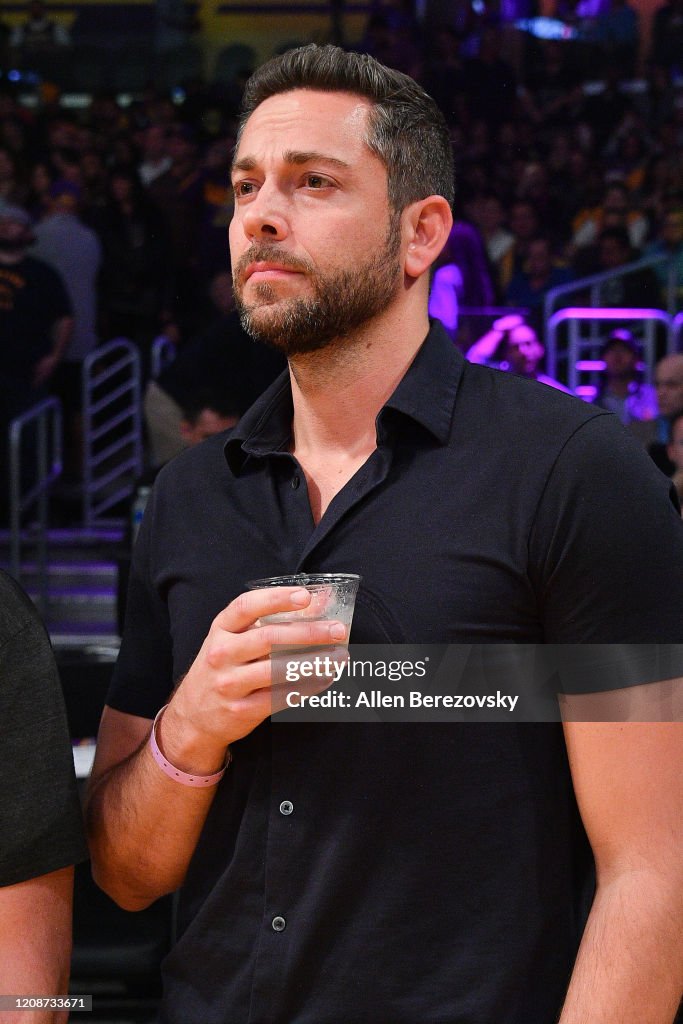 Celebrities At The Los Angeles Lakers Game