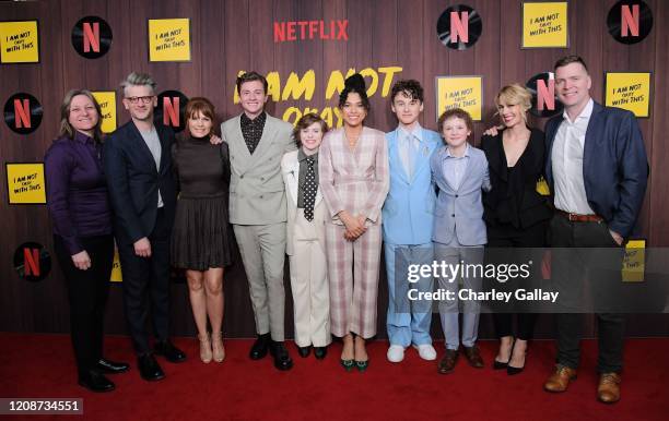 Netflix VP of Content Cindy Holland, Jonathan Entwistle, Kathleen Rose Perkins, Richard Ellis, Sophia Lillis, Sofia Bryant, Wyatt Oleff, Aidan...