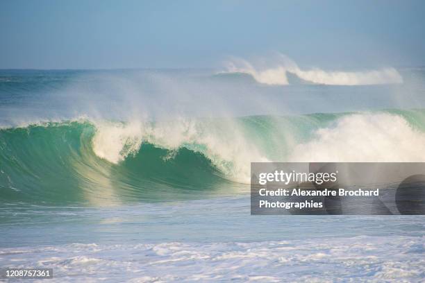 vague des landes - atlantikküste frankreich stock-fotos und bilder