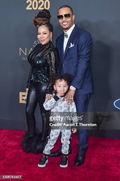 Tameka "Tiny" Cottle and T.I. Attend the 51st NAACP Image Awards at the Pasadena Civic Auditorium on February 22, 2020 in Pasadena, California.