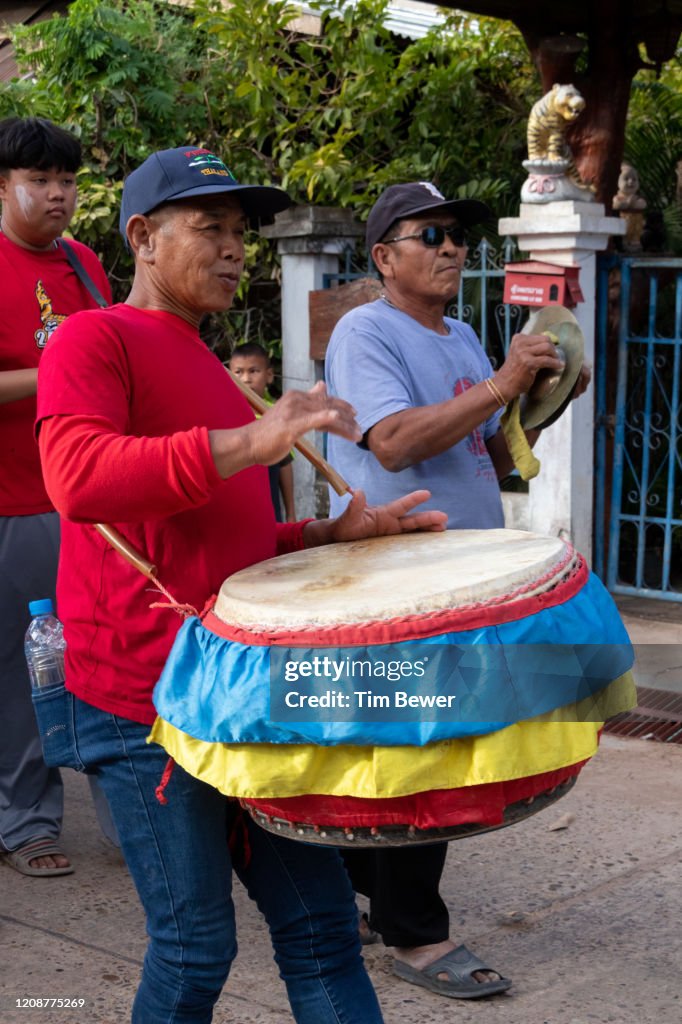 Drummer in a parade.