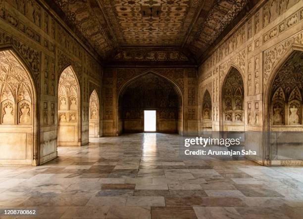 where the mughals stayed in agra fort 2: marvels of agra - palazzo reale foto e immagini stock