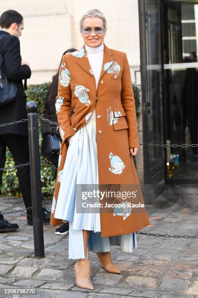 Yolanda Hadid attends the Lanvin show as part of the Paris Fashion Week Womenswear Fall/Winter 2020/2021 on February 26, 2020 in Paris, France.