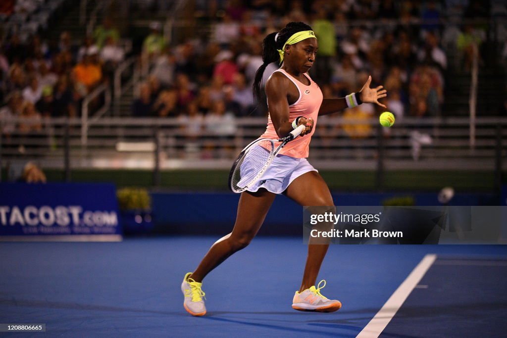 Delray Beach Open Exhibition - Coco Gauff v Estela Perez-Somarriba