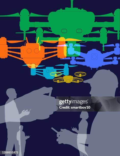 drones - drone operator stock illustrations