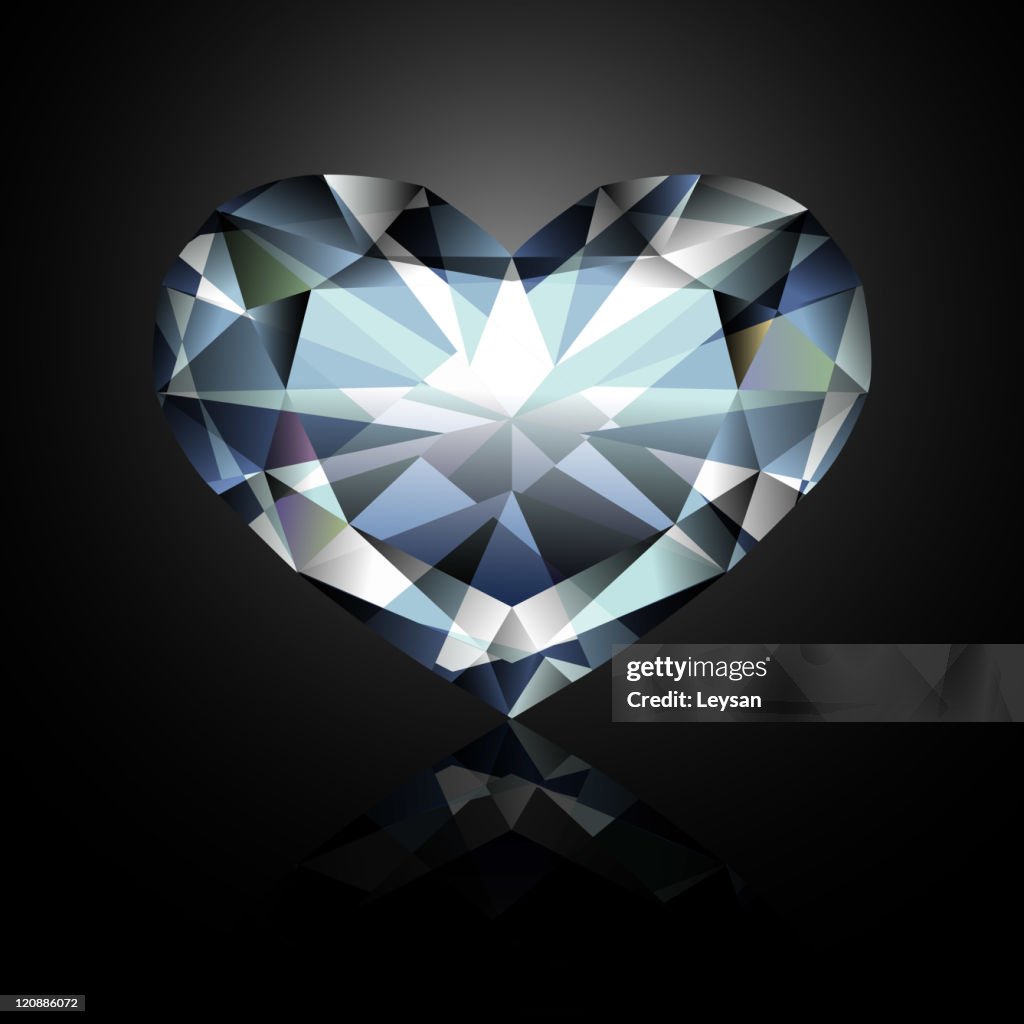 Heart Plot Diamond Heartshaped Diamond High-Res Vector Graphic - Getty Images
