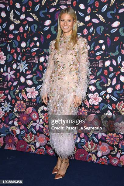Gwyneth Paltrow attends the Harper's Bazaar Exhibition as part of the Paris Fashion Week Womenswear Fall/Winter 2020/2021 At Musee Des Arts...