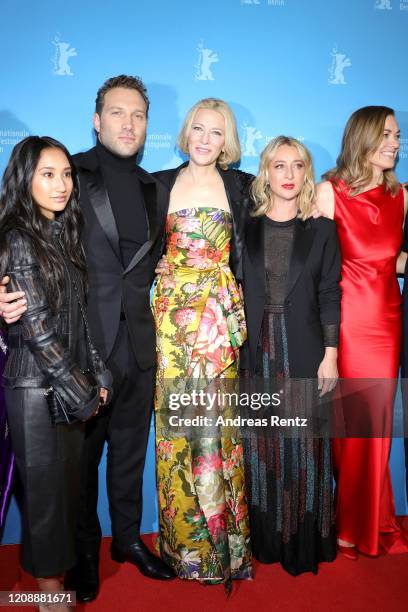 Soraya Heidari, Jai Courtney, Cate Blanchett, Asher Keddie and Yvonne Strahovski pose at the "Stateless" premiere during the 70th Berlinale...