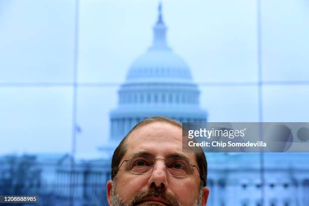 Health and Human Services Secretary Alex Azar testifies before the House Energy and Commerce Committee's Health Subcommittee in the Rayburn House...