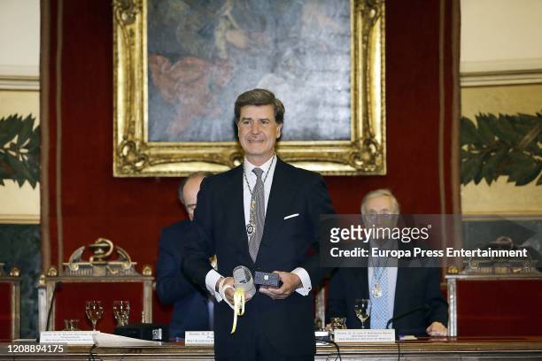 Cayetano Martinez de Irujo Receives The Honor Medal of the Royal National Academy of Medicine on February 26, 2020 in Madrid, Spain.