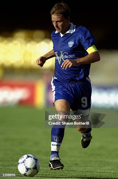 Paul Trimboli of South Melbourne in action during the World Club Championships against Manchester United played at the Maracana Stadium in Rio de...