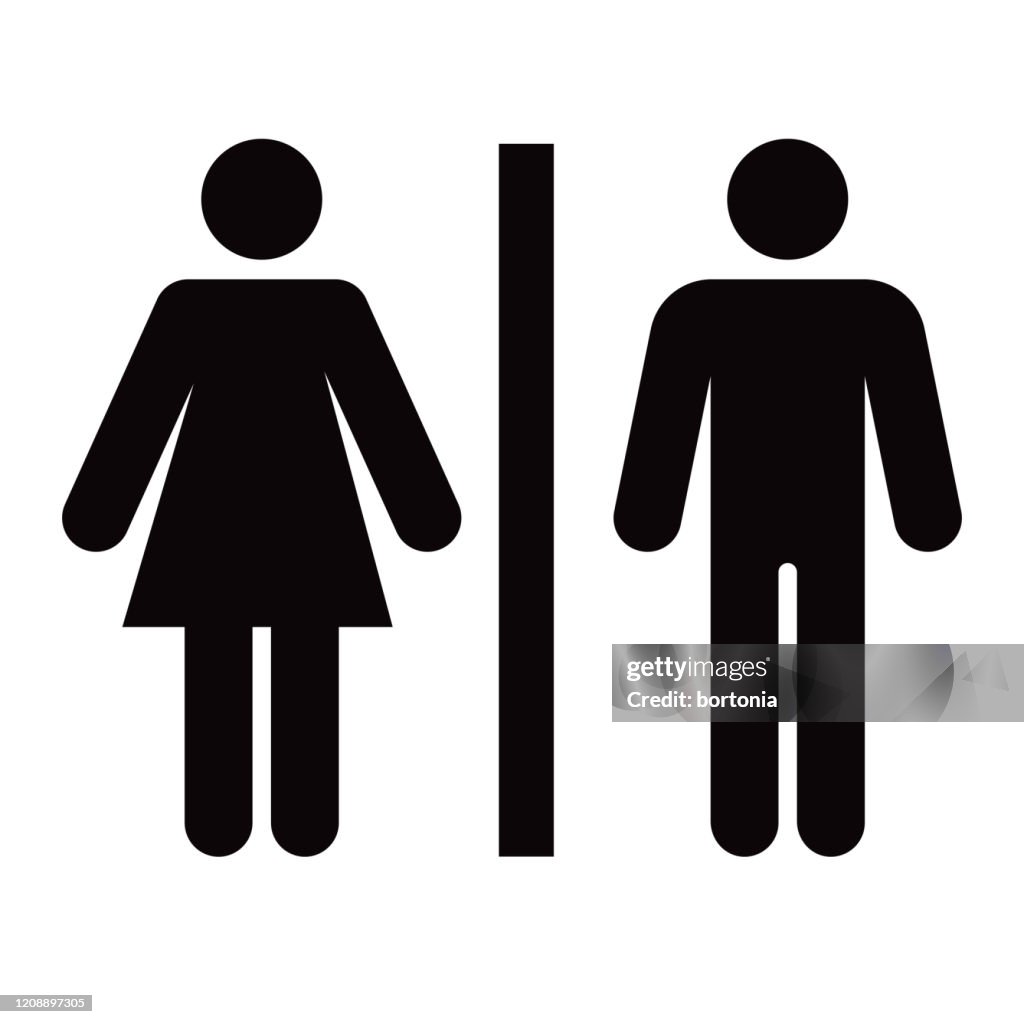 Icono de glifo de baño