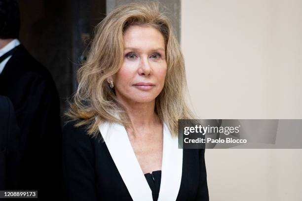 Alicia Koplowitz attends 'Ibero American de Mecenazgo Callia' awards at Real Academia de Bellas Artes on February 26, 2020 in Madrid, Spain.