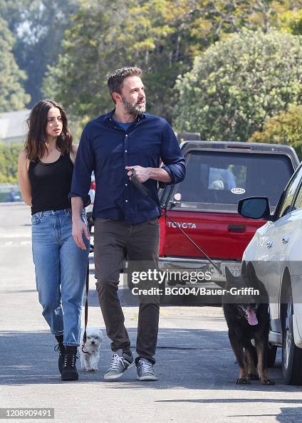 Ben Affleck and Ana de Armas are seen on April 01, 2020 in Los