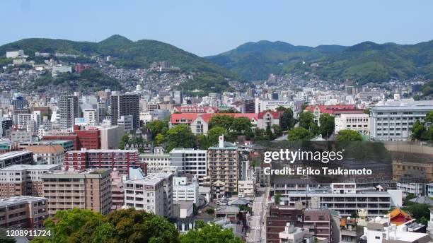 nagasaki city view - nagasaki prefecture stock pictures, royalty-free photos & images