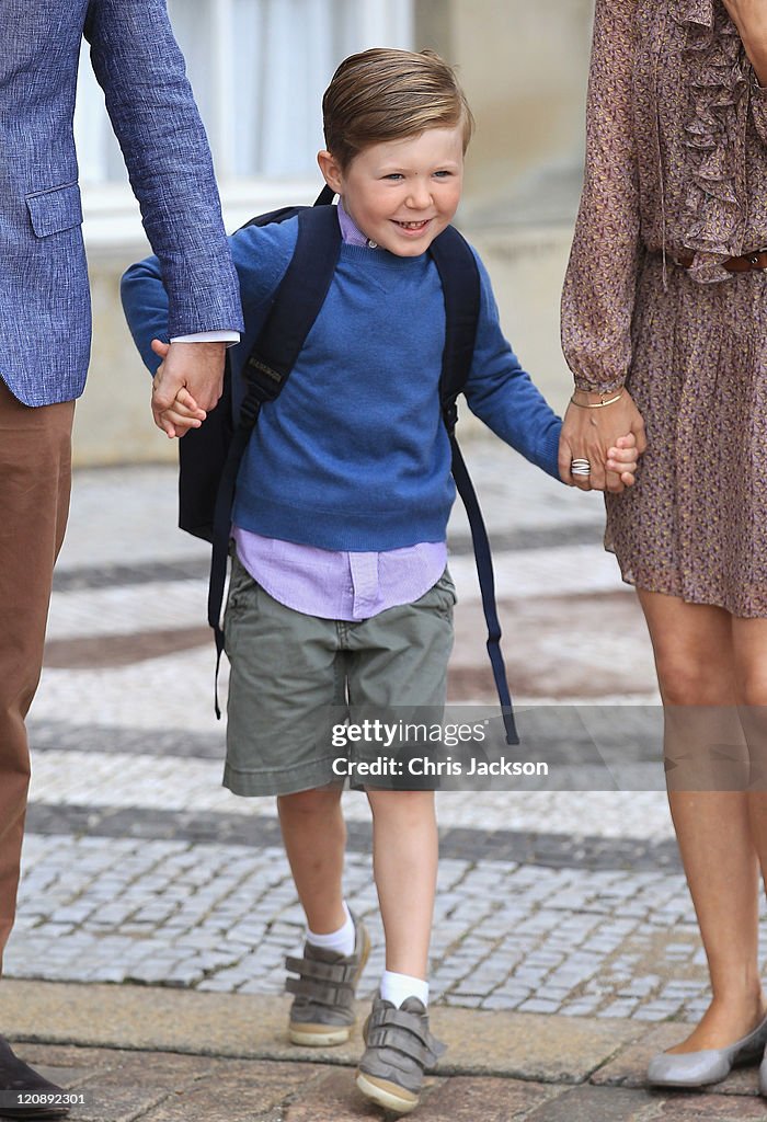 Prince Christian of Denmark's First School Day