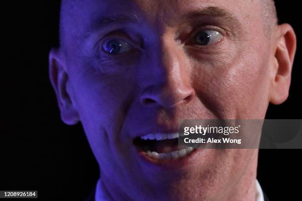 Former Trump Campaign foreign policy adviser Carter Page participates in a discussion during the CPAC Direct Action Training at the annual...