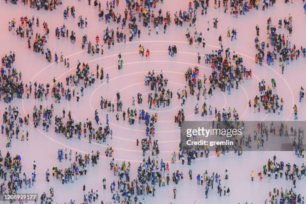 crowds of people conceptual image - cliqueimages stock pictures, royalty-free photos & images
