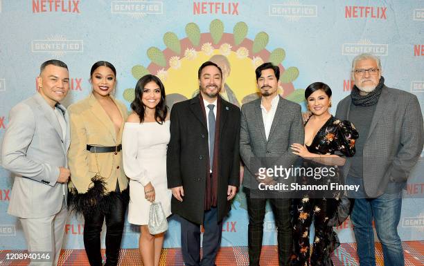 Soria, Julissa Calderon, Karrie Martin, Representative Joaquin Castro , Carlos Santos, Annie Gonzalez, and Joaquín Cosío attends as Netflix...