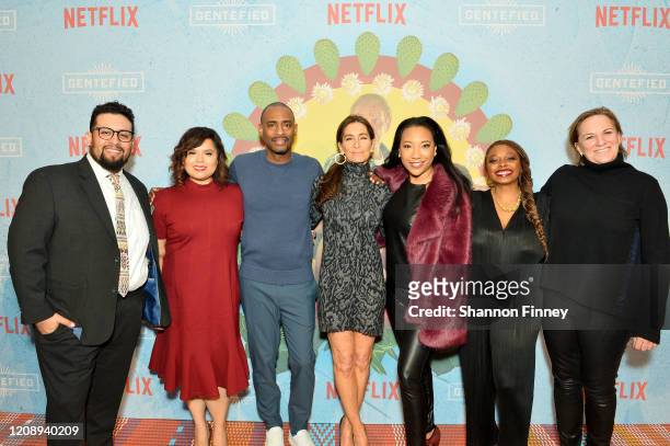 Marvin Lemus, Linda Yvette Chávez, Charles D. King, Teri Weinberg, Monica Macer, Aaliyah Williams, and Kim Roth attend as Netflix Celebrates The...