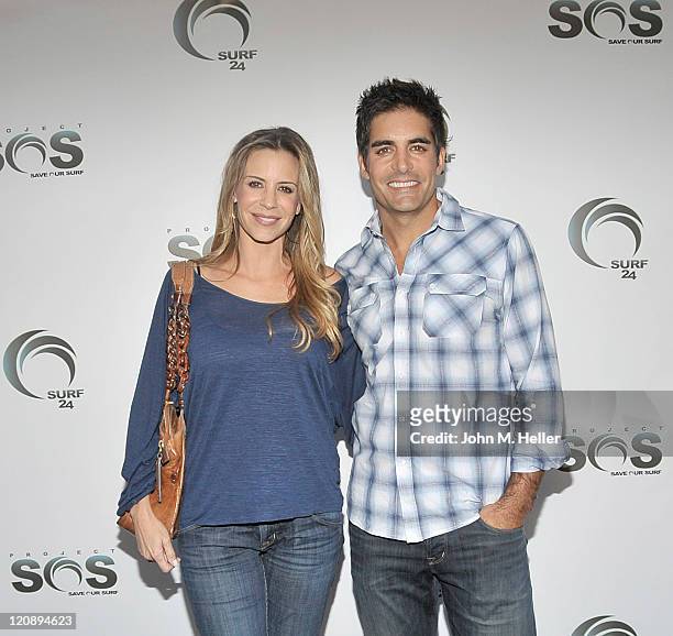 Actors Jenna Gering and Galen Gering attend actress Tanna Frederick's birthday party at Fred Segal's on August 11, 2011 in Santa Monica, California.