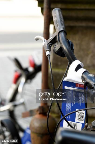 Veel fietsen van studenten blijven achter in het desolate stadsbeeld / de nombreux vélos étudiants ont été abandonnés Leuven pict. By Bert Van den...