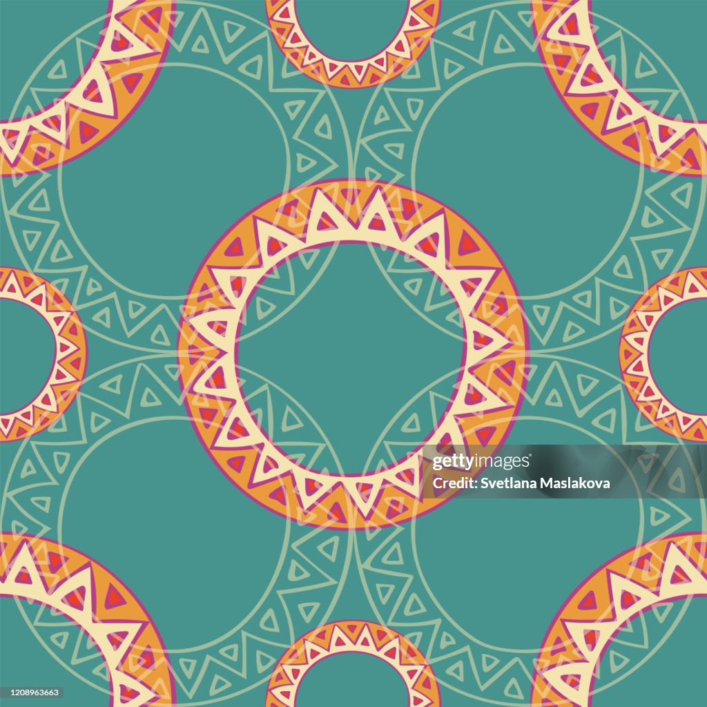 Small Design Pattern Circle Hand Drawn Seamless Pattern With Circle Frames Vector Illustration Eps ...