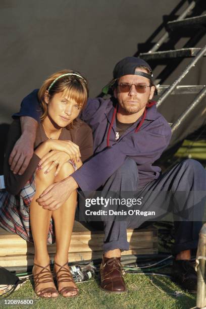 Singer Michael Hutchence , of Australian rock group INXS, with his girlfriend, Danish model Helena Christensen, in Japan, May 1994. INXS are...