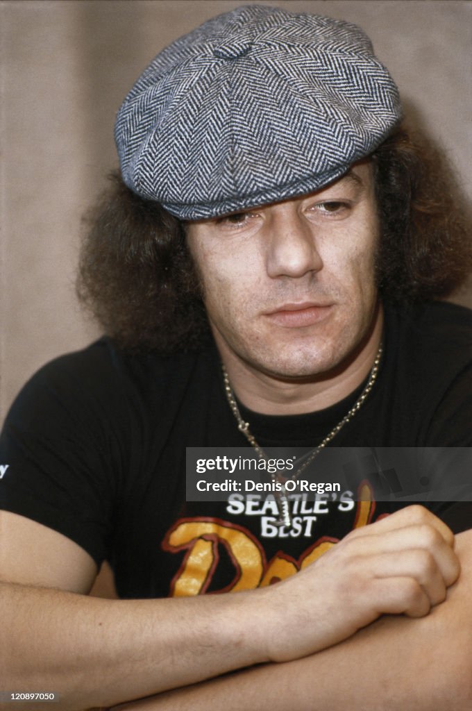 English singer Brian Johnson of rock group AC/DC, circa 1980. News ...