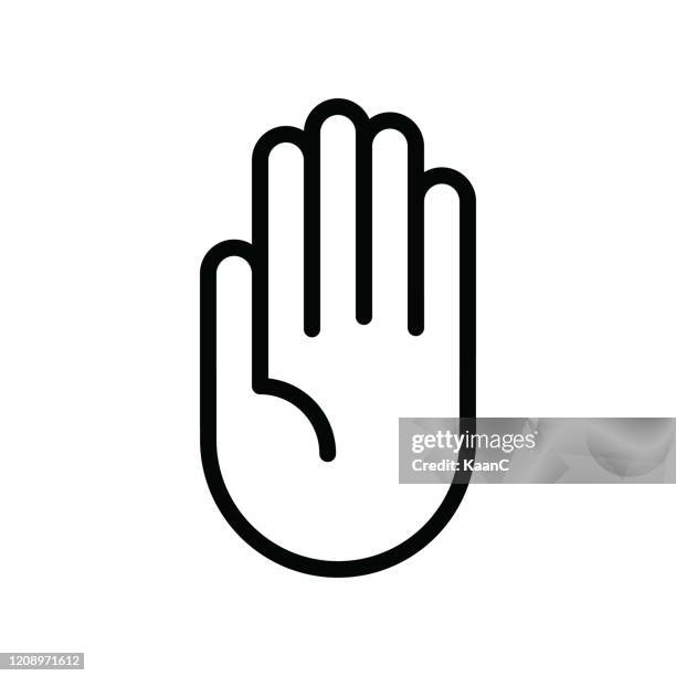 hand icon vector, filled flat sign, solid pictogram isolated on white, logo illustration - stop sign stock illustrations