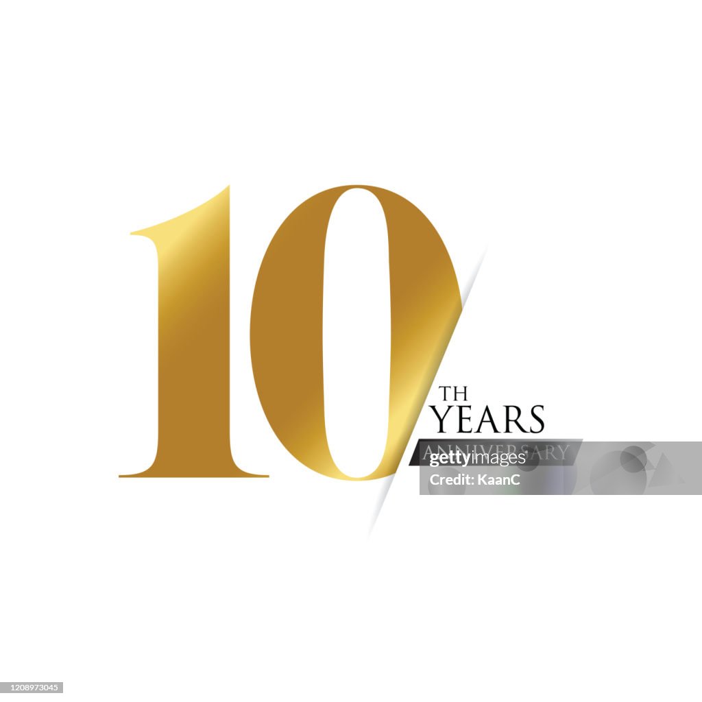 Anniversary logo template isolated, anniversary icon label, anniversary symbol stock illustration