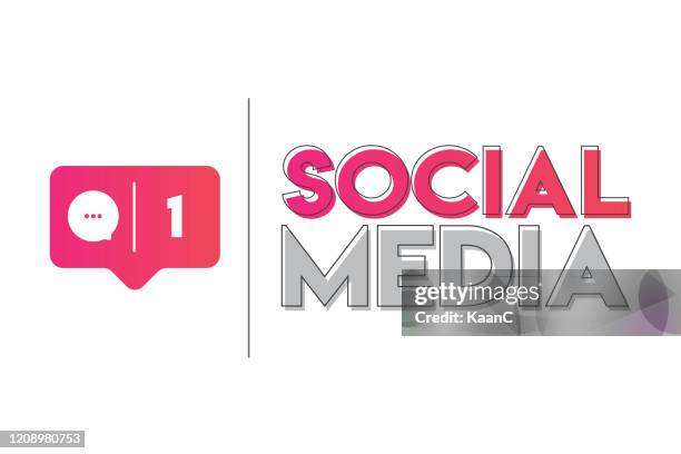 Socialization Lettering Social Media Lettering Vector Illustration High-Res Vector Graphic ...