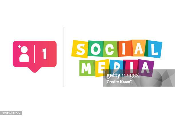 Socialization Lettering Social Media Lettering Vector Illustration High-Res Vector Graphic ...
