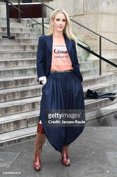 Ellie Goulding attends the Chloe show as part of the Paris Fashion Week Womenswear Fall/Winter 2020/2021 on February 27, 2020 in Paris, France.
