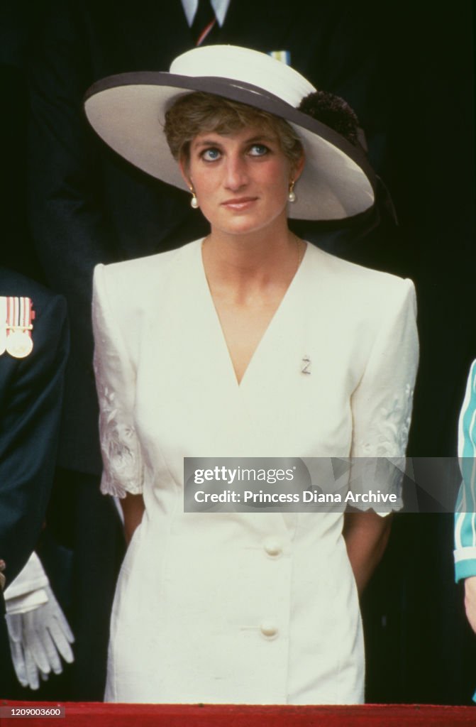 Diana, Princess of Wales attends a Gulf War victory parade in the ...