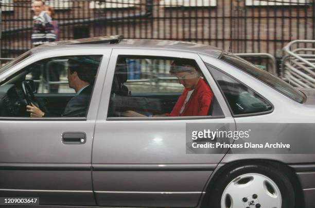 Diana, Princess of Wales outside Great Ormond Street Hospital in London following Prince William's accident, April 1991. The Prince suffered a head...