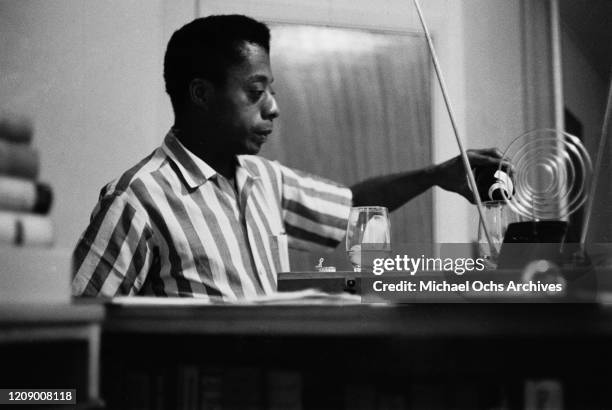 American novelist and activist James Baldwin , USA, October 1963.