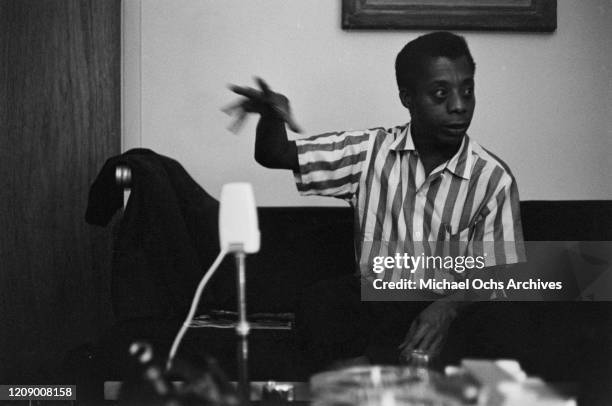 American novelist and activist James Baldwin , USA, October 1963.