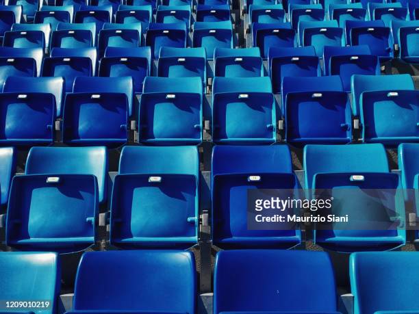 empty bleachers at sports stadium - football stadium background stock pictures, royalty-free photos & images