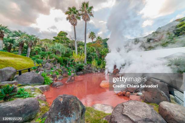 the hells of beppu - oita prefecture stock pictures, royalty-free photos & images