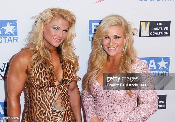 Divas Beth Phoenix and Natalya arrives at the WWE SummerSlam kick off party on August 11, 2011 in West Hollywood, California.
