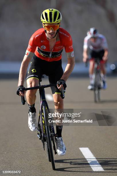 Adam Yates of The United Kingdom and Team Mitchelton - Scott Red Leader Jersey / during the 6th UAE Tour 2020, Stage 5 a 162km stage from Al Ain to...