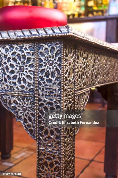 detail of a moroccan table - moroccan culture stock pictures, royalty-free photos & images