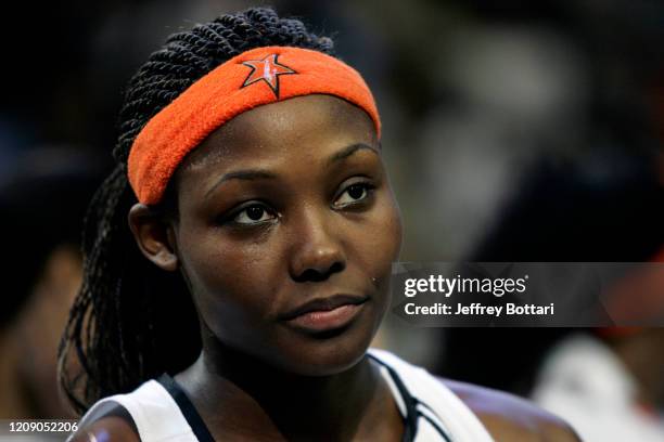 Cheryl Ford of the Eastern Conference All-Stars looks on during the 2007 WNBA All-Star game presented by Discover Card on July 15, 2007 at the...