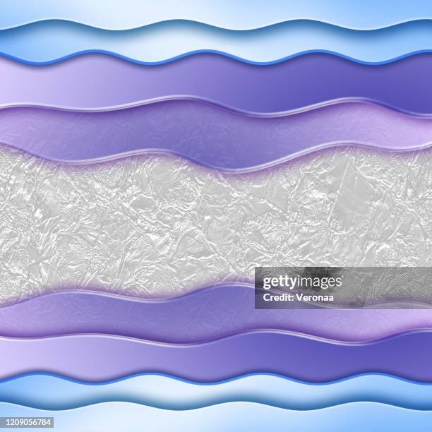 background with waves in blue and silver shades. template for your beautiful backgrounds, design for business presentations, flyers, posters, banner, brochure. - metallic silver gradient stock illustrations