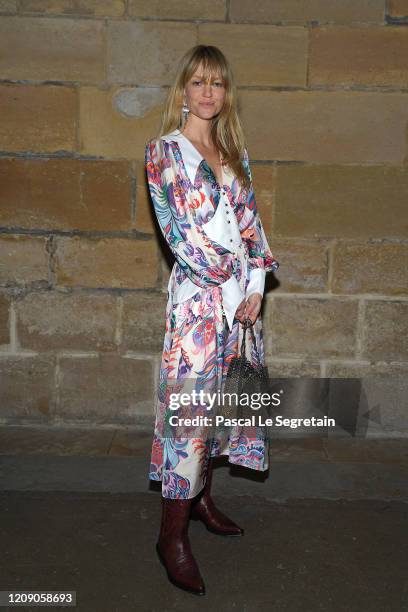 Jeanette Friis Madsen arrives at the Paco Rabanne show at La Conciergerie as part of the Paris Fashion Week Womenswear Fall/Winter 2020/2021 on...